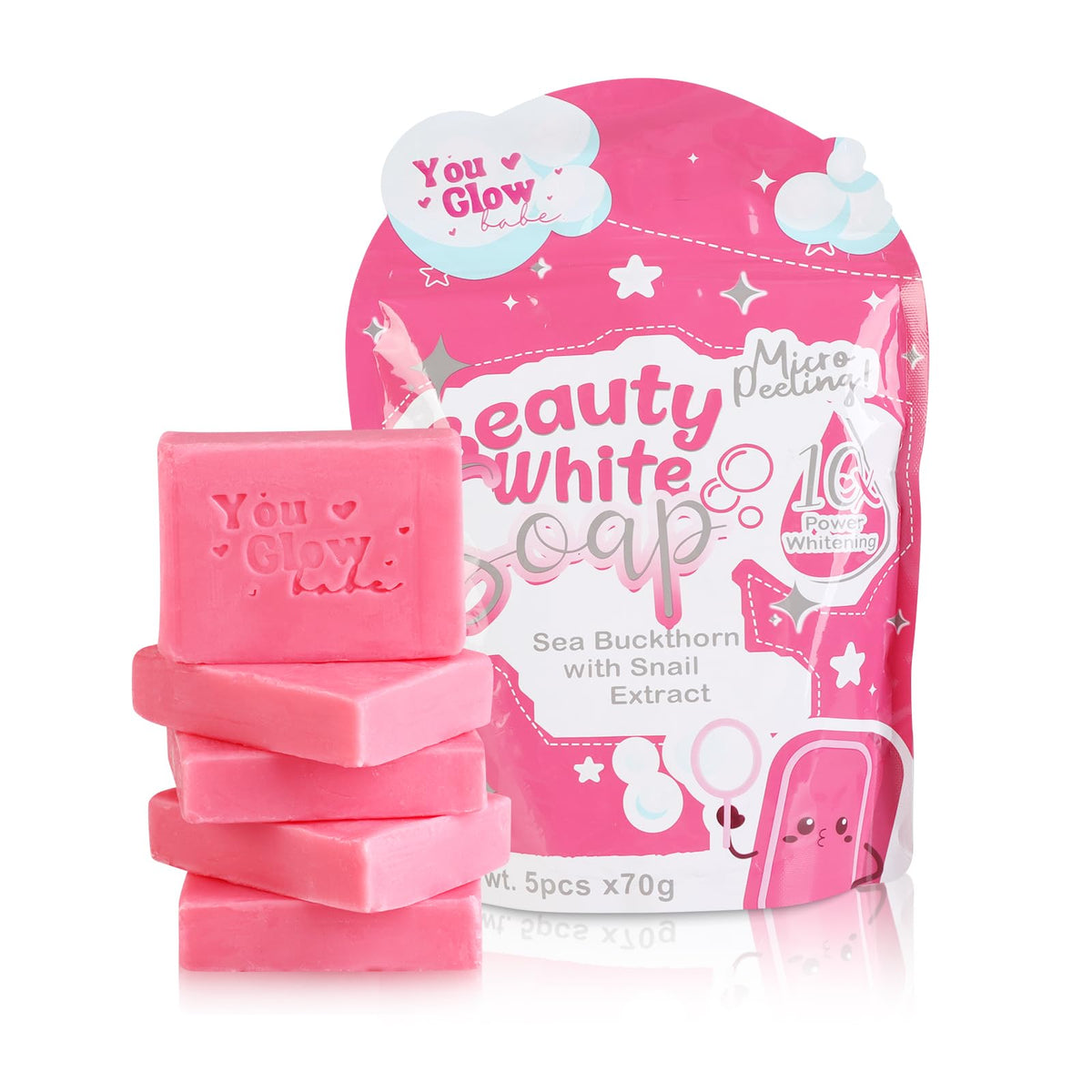 helowod You Glow Babe Soap packaging shows 5x70g for easy pampering ritual