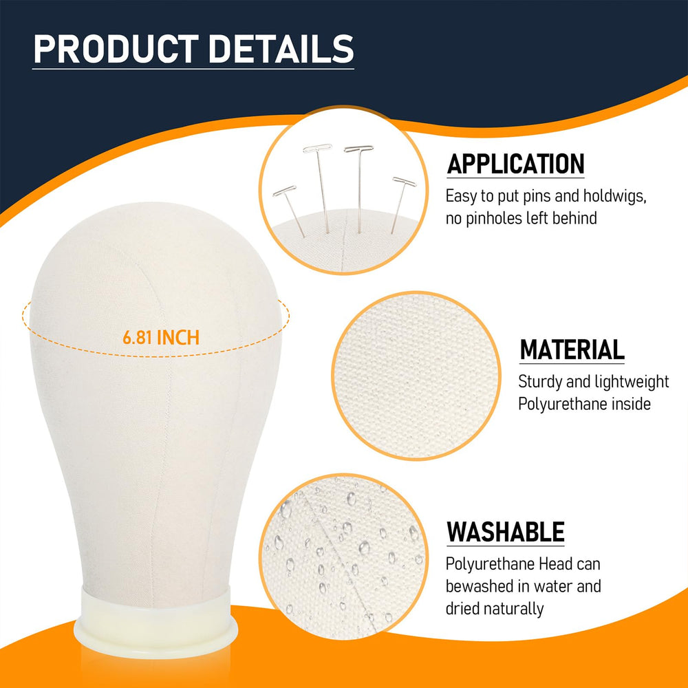 Hemndic canvas head with foam offers comfortable pinning surface