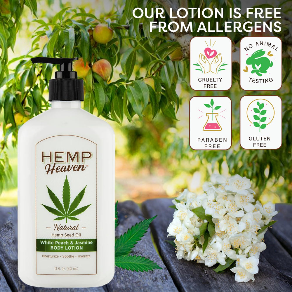 Hemp Heaven Lotion cream texture close-up showing rich moisture