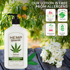 Hemp Heaven Lotion cream texture close-up showing rich moisture