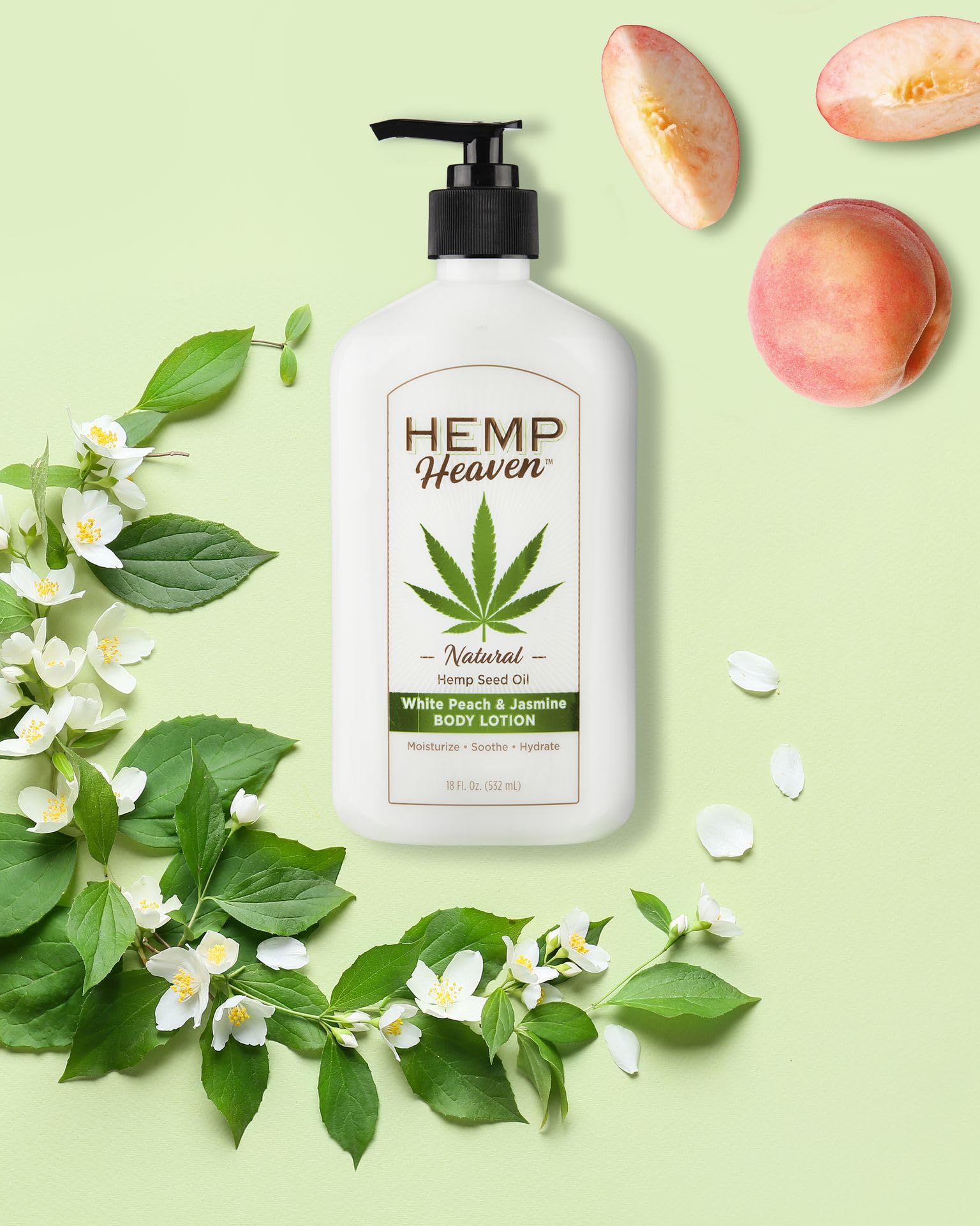 Hemp Heaven Lotion packaging with Made in USA badge