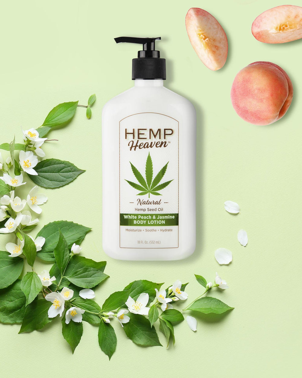 Hemp Heaven Lotion packaging with Made in USA badge