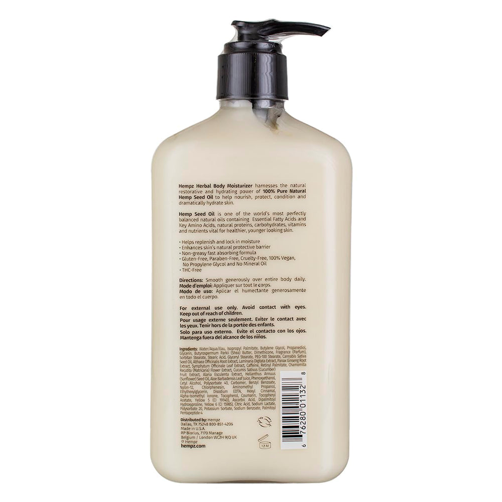 Hempz Age Defying Body Moisturizer hands-application demonstrates daily moisture for dry skin