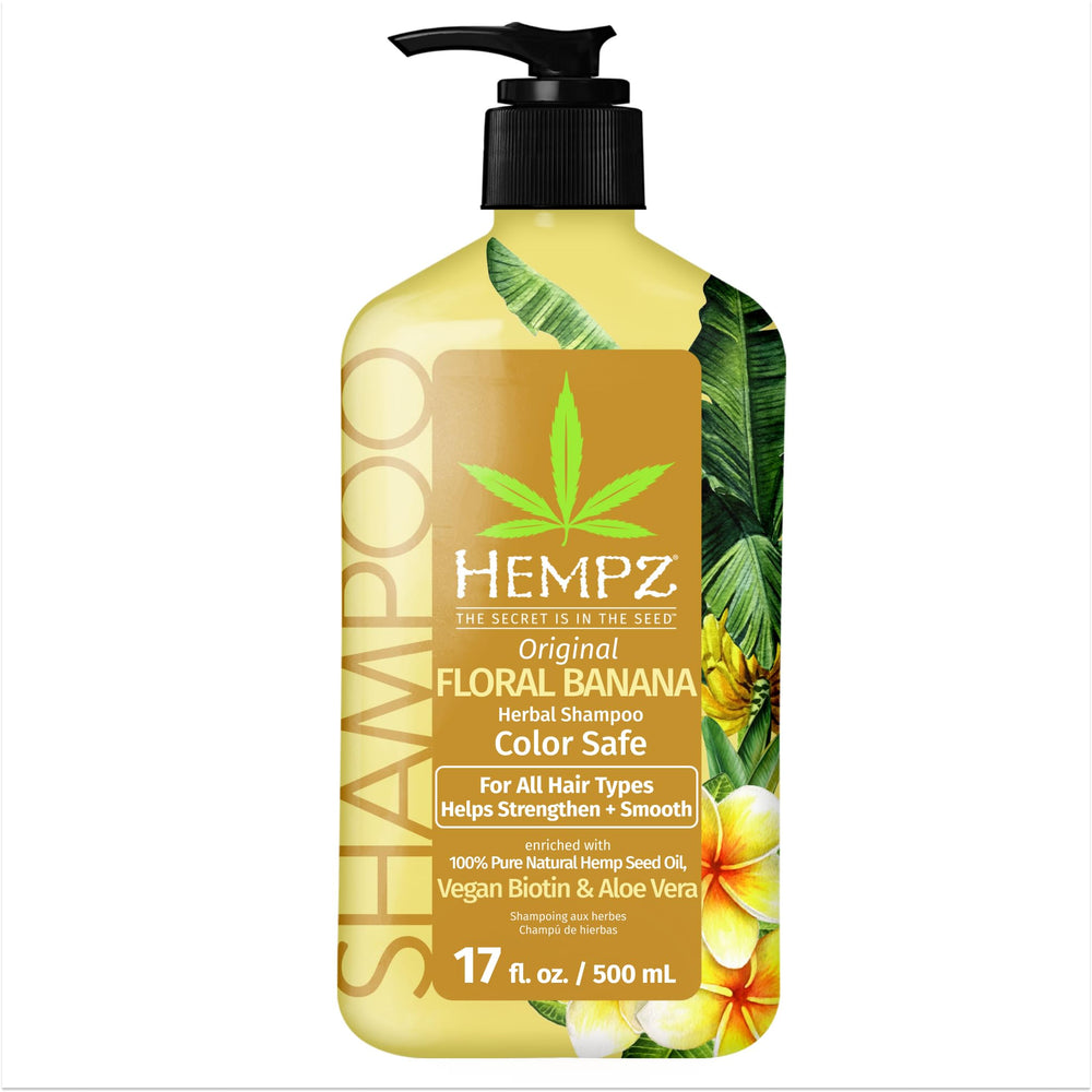 Hempz Biotin Hair Shampoo bottle-front view highlighting color-safe cleansing