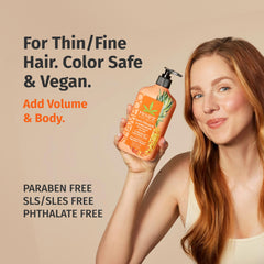 Hempz Biotin Shampoo color-safe formula cleanses damaged hair while preserving vibrancy.