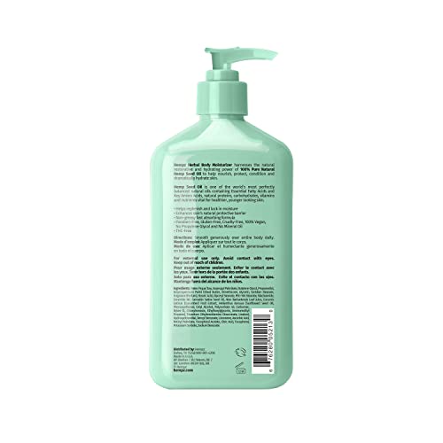 Hempz lotion with ceramides and B3 close-up highlights moisture barrier support