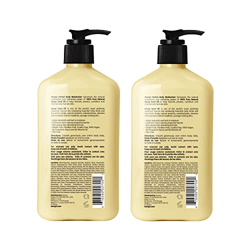 Hempz body lotion two-pack front view shows convenient daily hydration for households