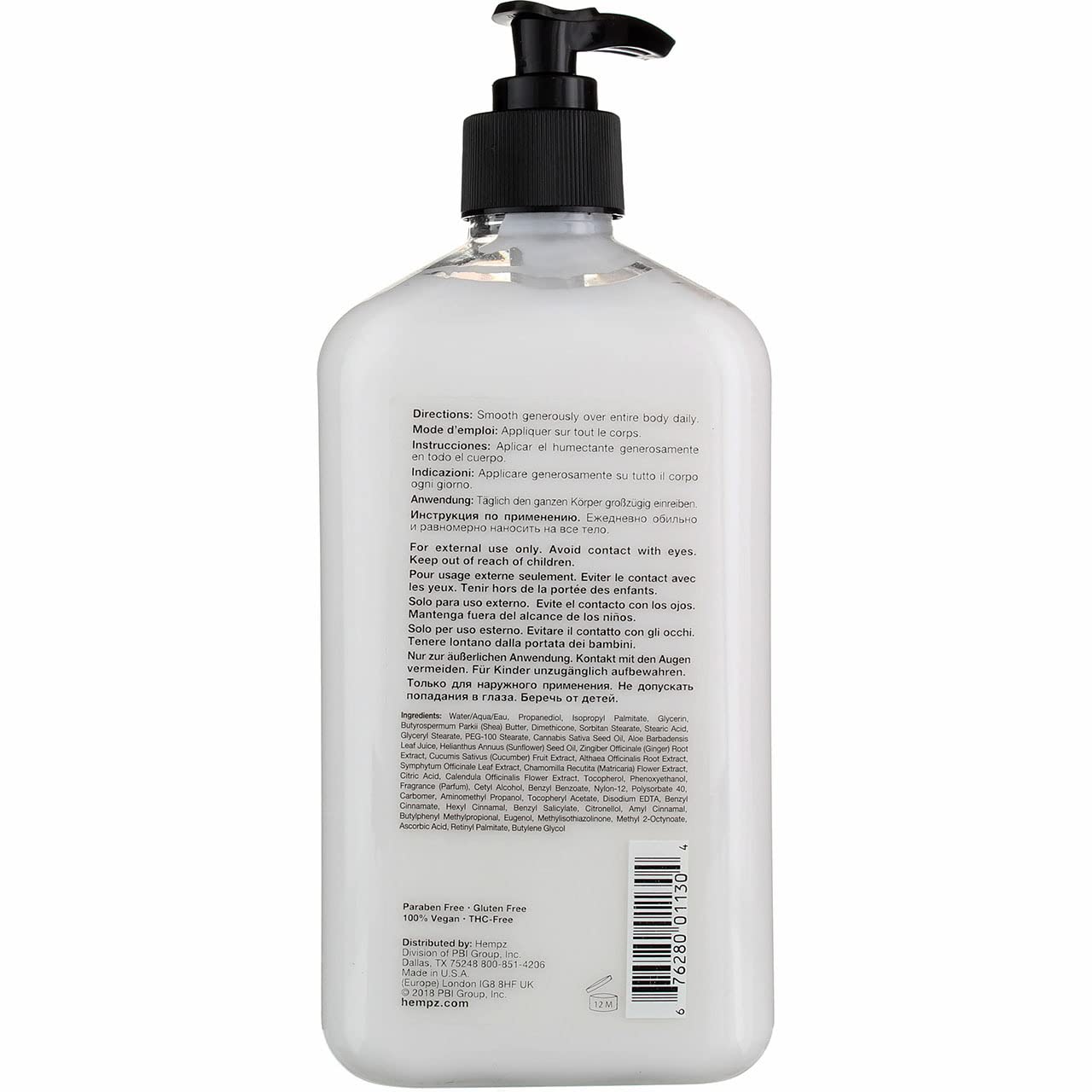 Hempz fragrance close-up reveals floral and banana scent for daily routine.