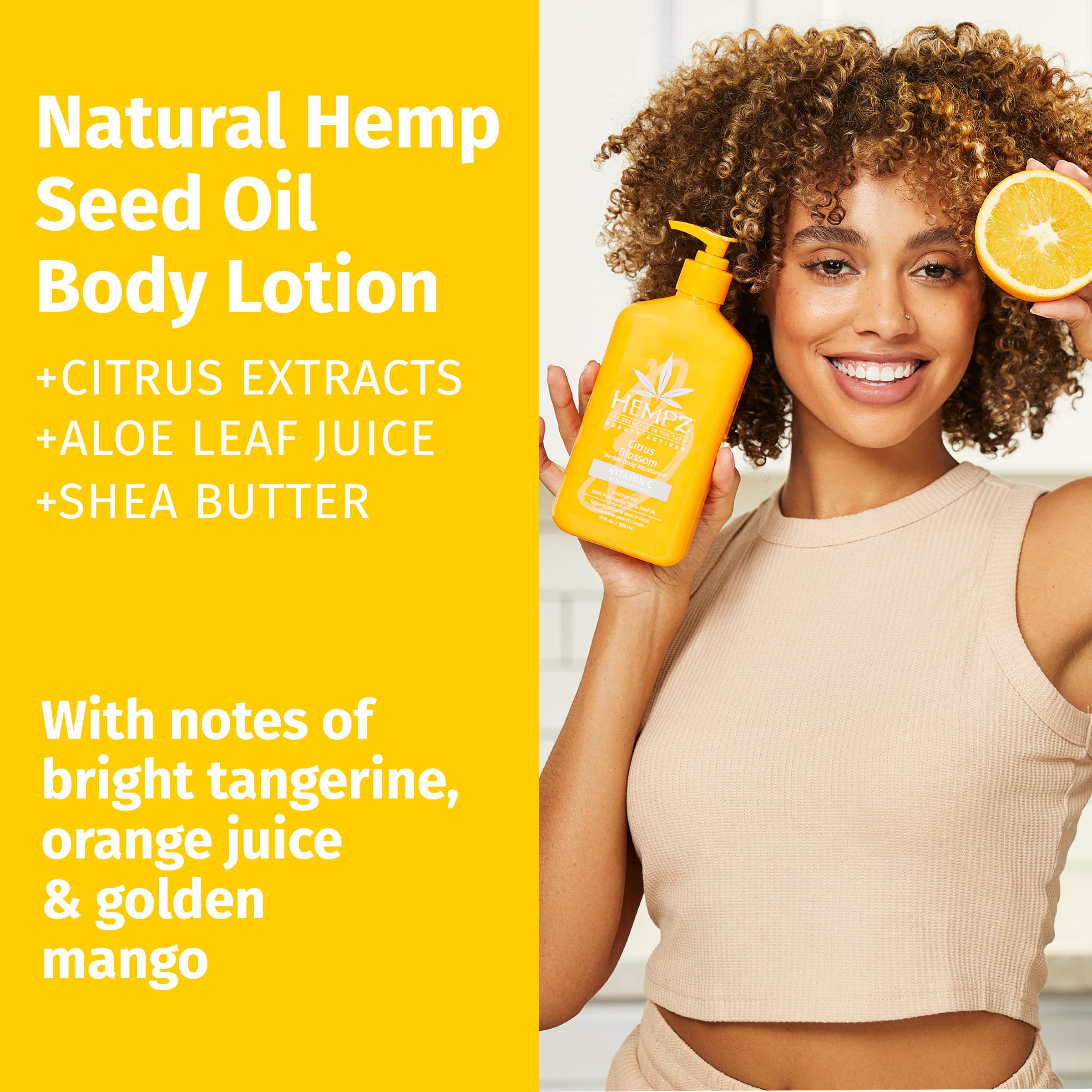 Aloe in Hempz Citrus Blossom aiding soothing hydration