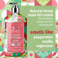 Hempz Crushed Peppermint Lip Balm tube delivers instant lip hydration and flavor.