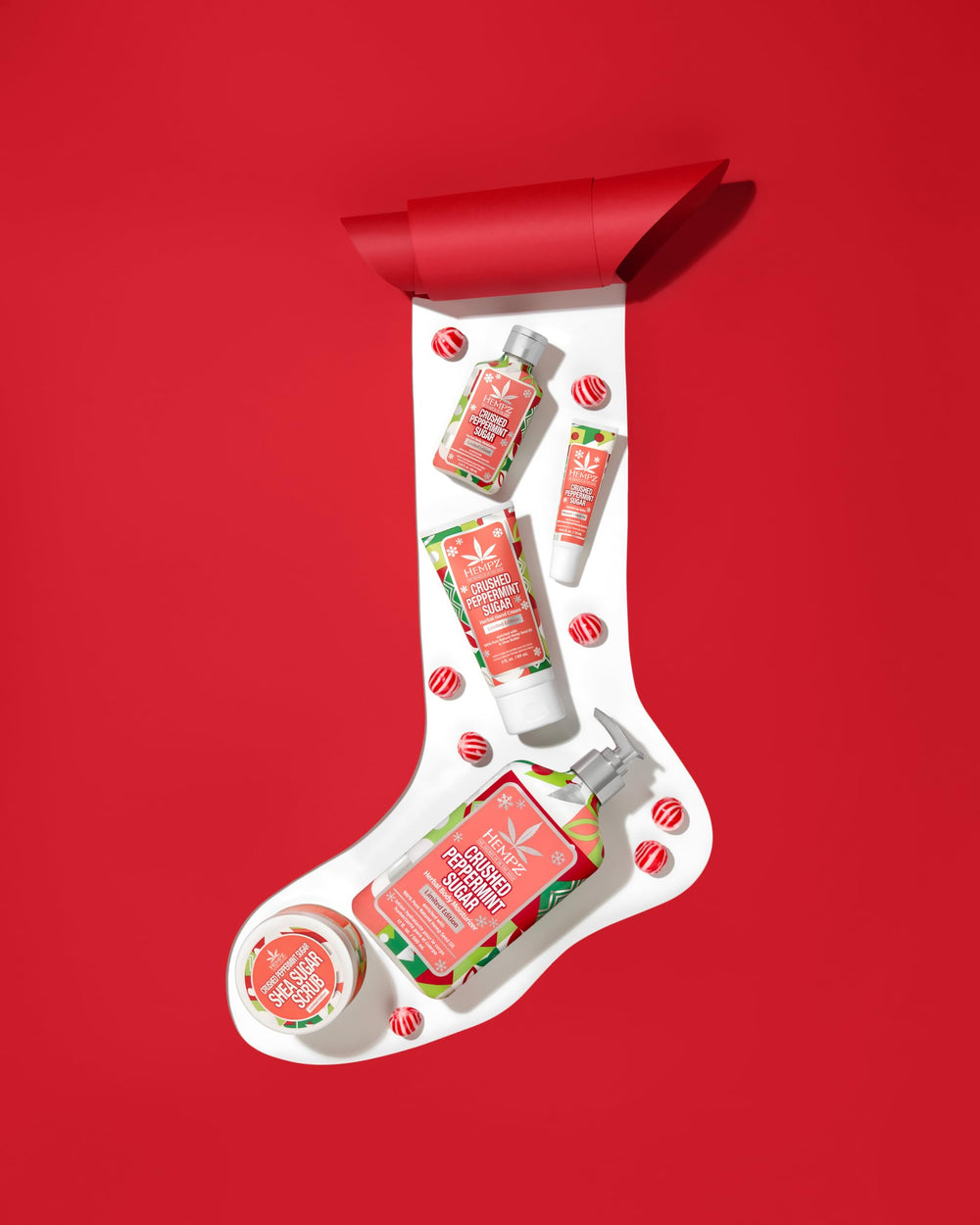 Gift-ready packaging of Hempz Peppermint Sugar Scrub ideal for stockings.
