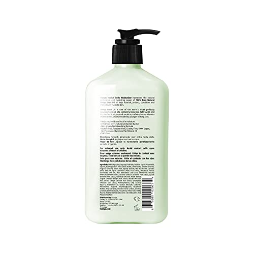 Hempz hemp-seed-oil ingredient panel highlights nourishing lightweight moisture