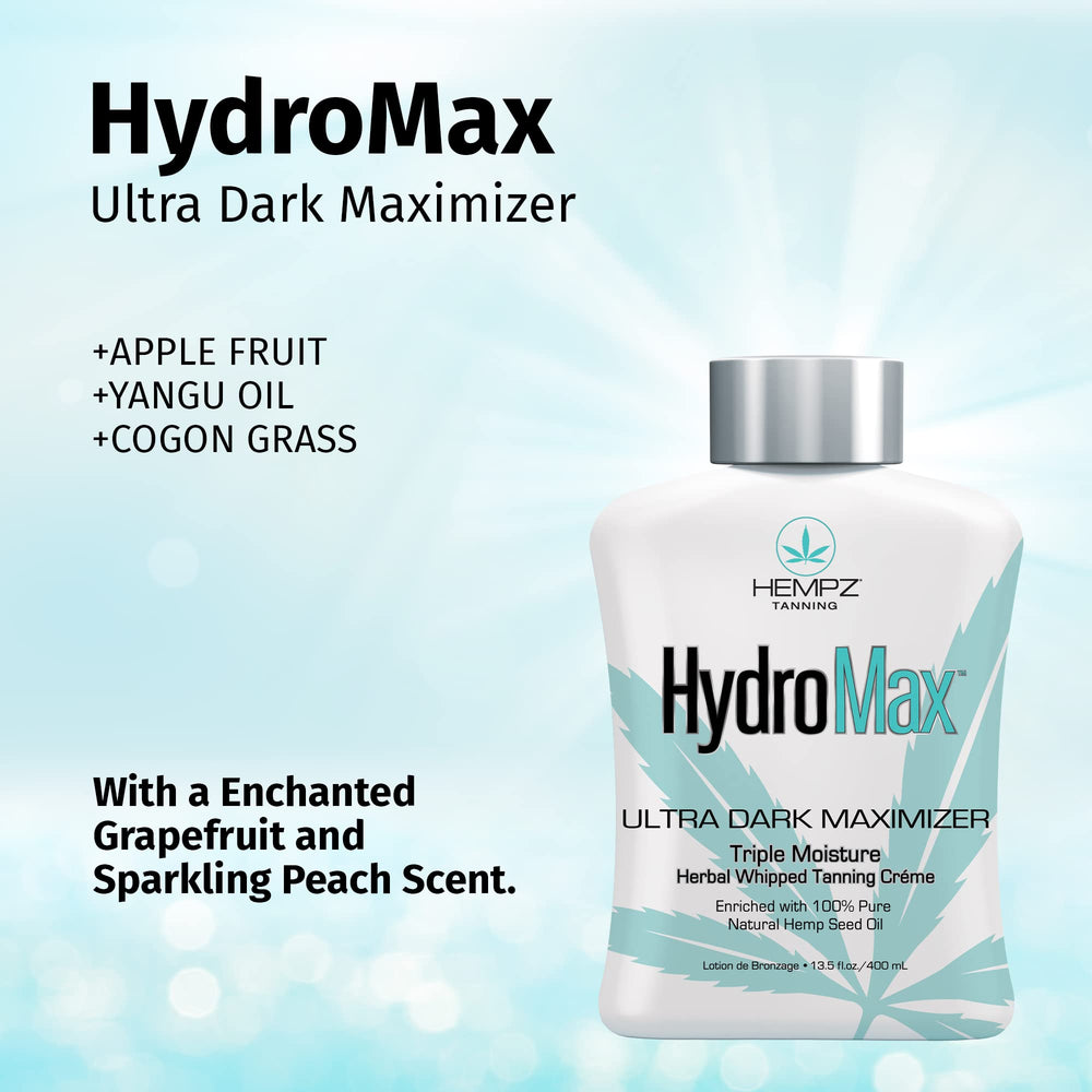 HEMPZ Hydromax Maximizer hemp seed oil nourishes skin for lasting softness.