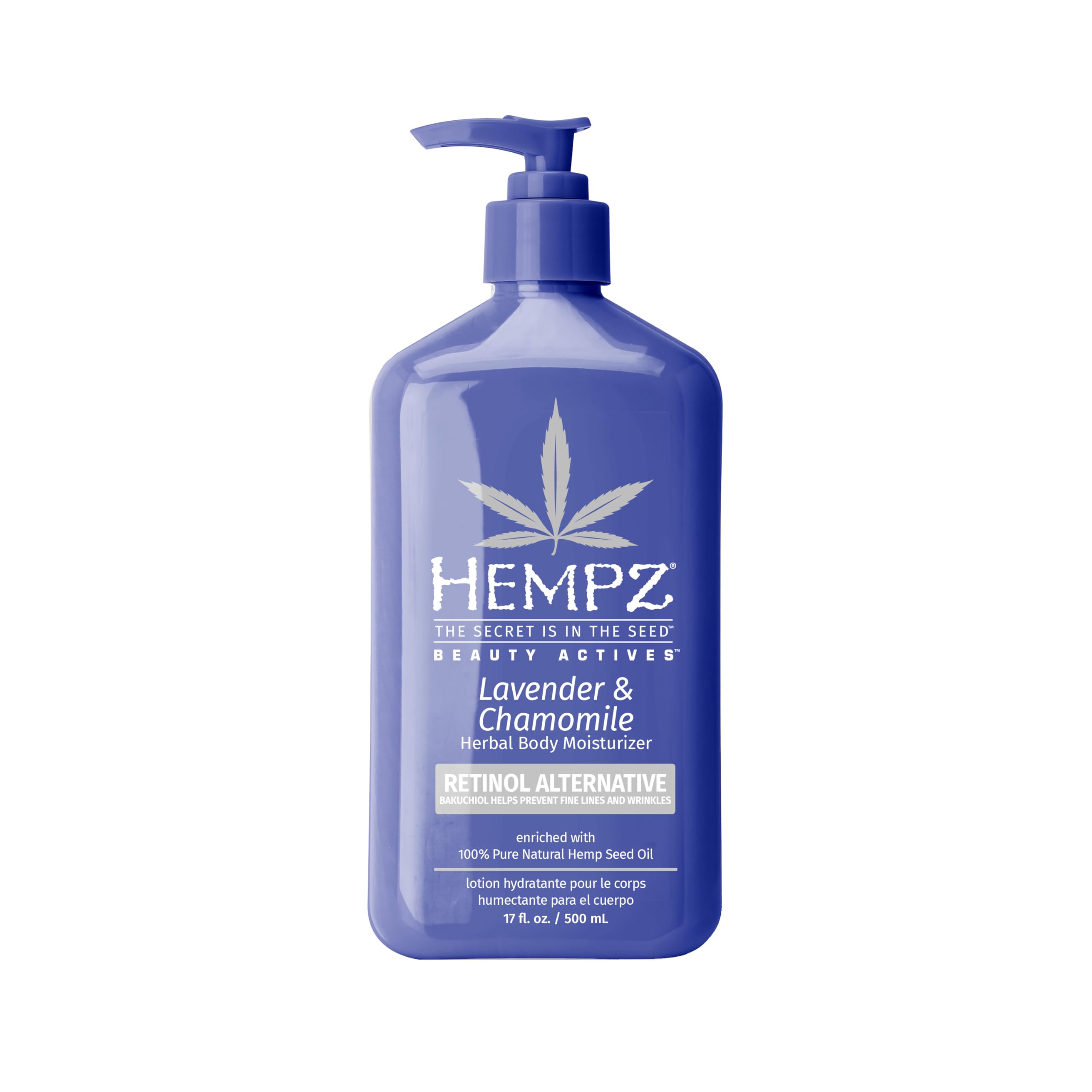 Hempz Lavender & Chamomile lotion bottle front for daily hydration
