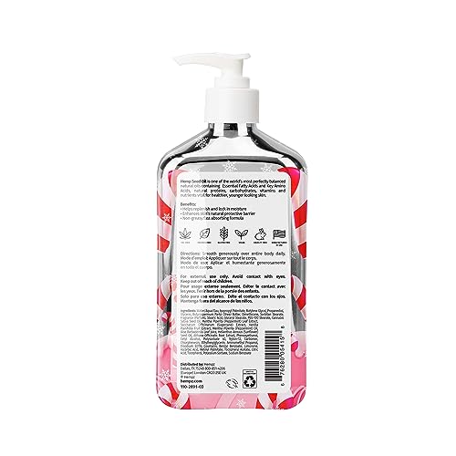 Hempz peppermint candy cane lotion texture-swirl demonstrates rich, fast-absorbing hydration for dry skin.