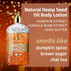 Hempz lotion on hands during application for soothing moisture without greasiness