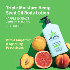 Hempz Triple Moisture cream texture closeup emphasizes lightweight, airy feel