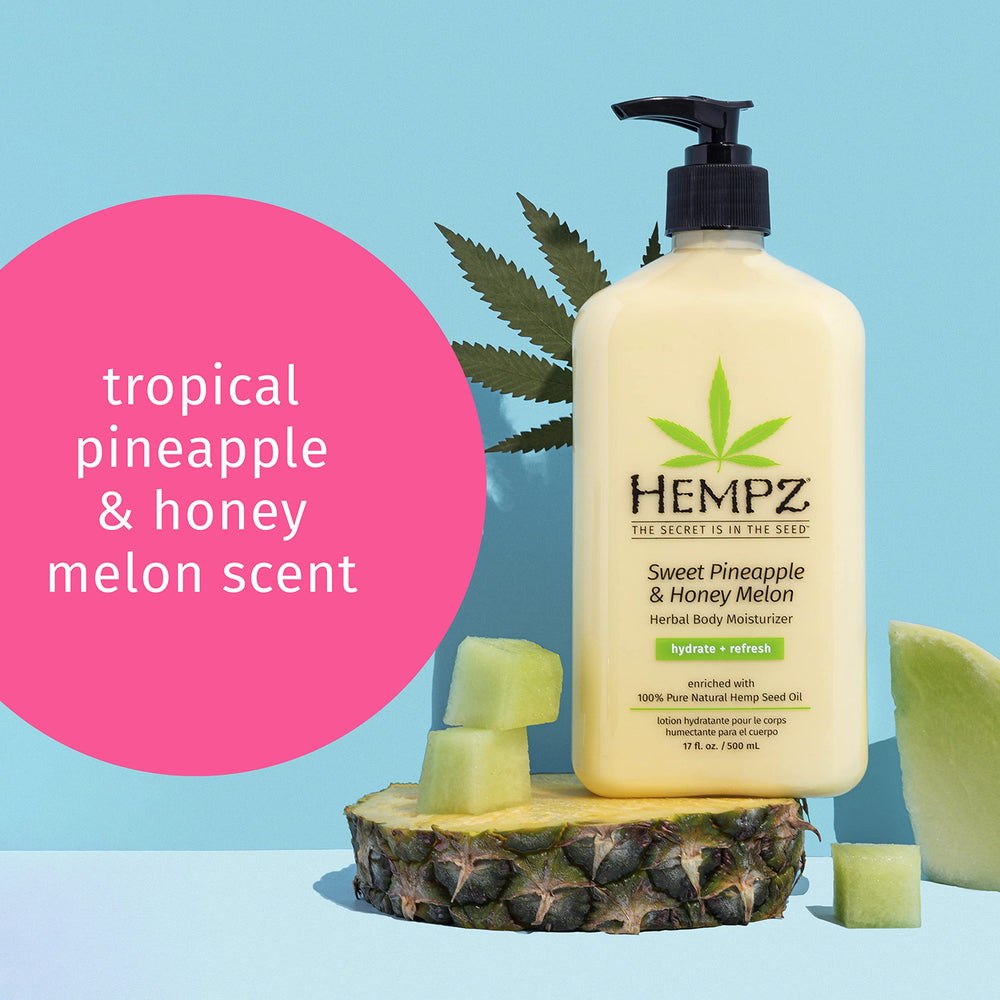 Hempz two-pack display showing both scents for versatile daily moisturization.