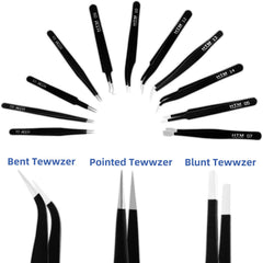HengTianMei pointed tweezers ideal for fine hairs and electronics components