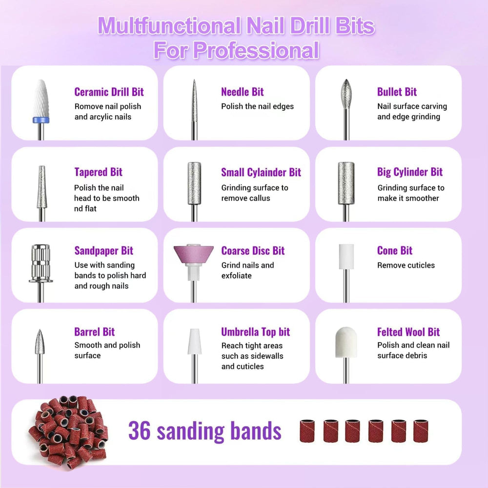 HengYuaoler pink nail drill with easy grip for secure handling during detailed work
