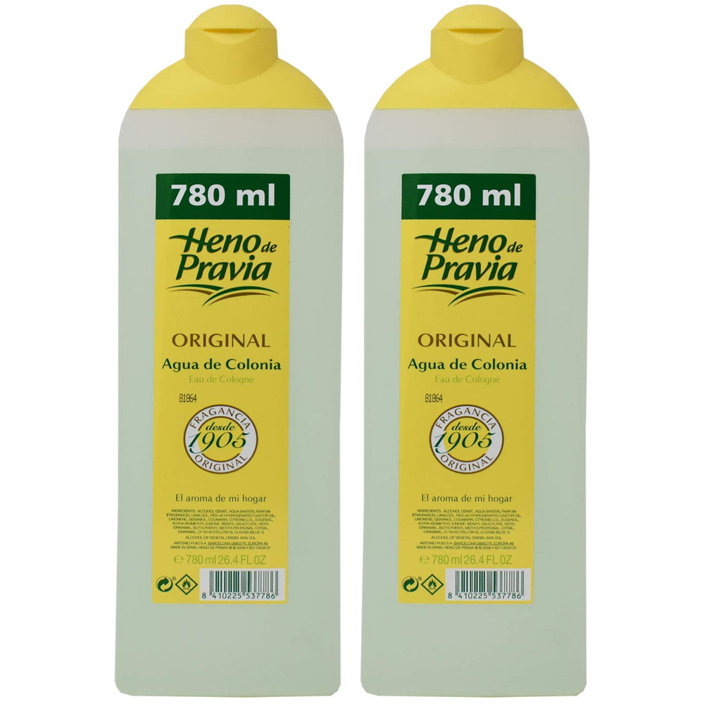 Heno de Pravia Original bottle front shows timeless freshness for daily use.
