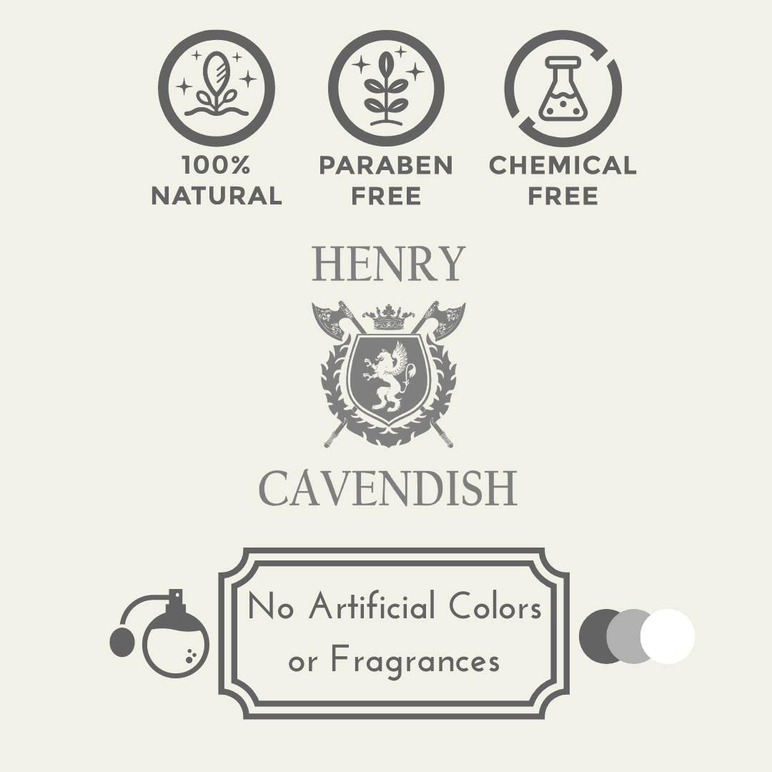Henry Cavendish Himalaya fragrance provides a refined scent during the shave routine.