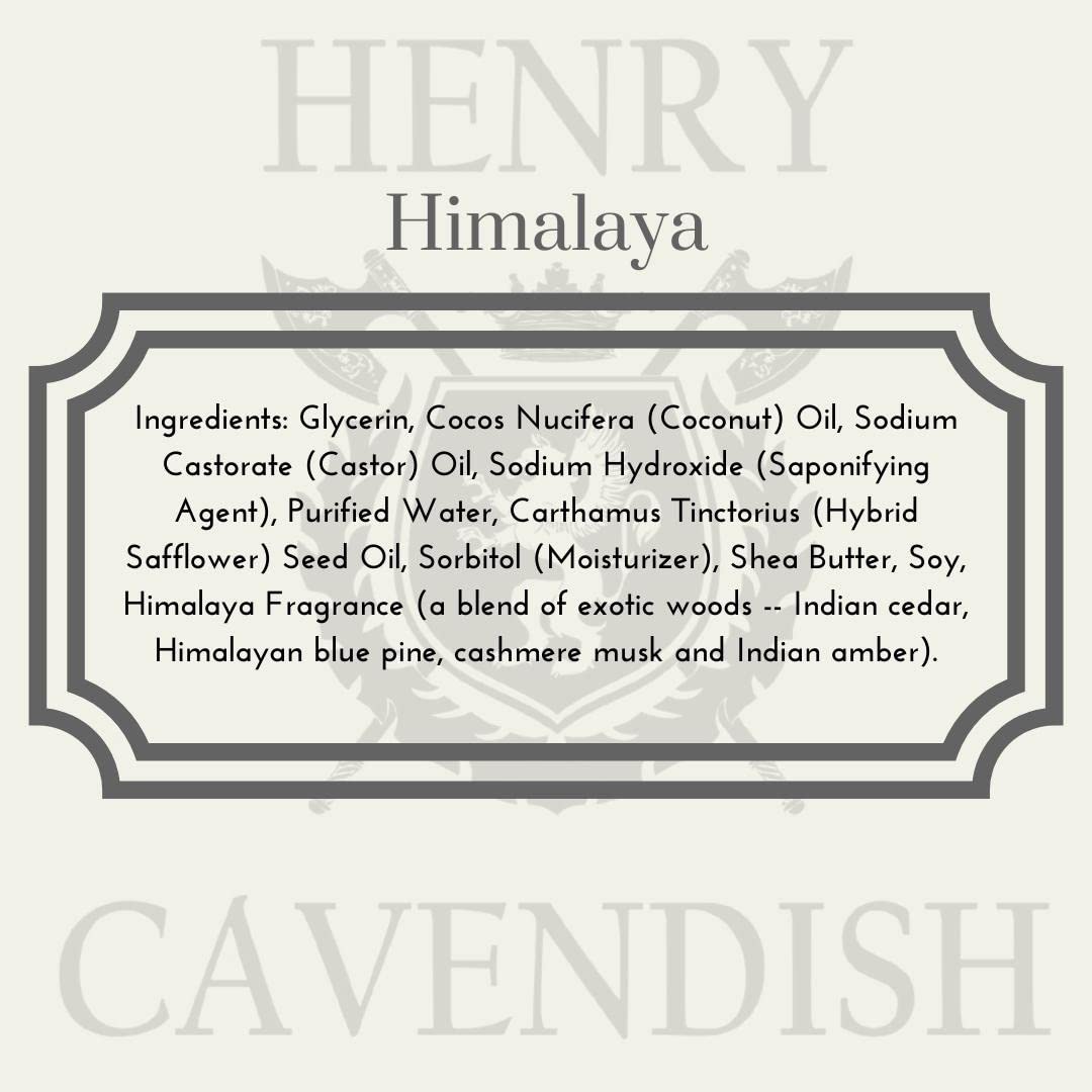 Henry Cavendish Himalaya fragrance note evokes fresh, subtle scent during routine.