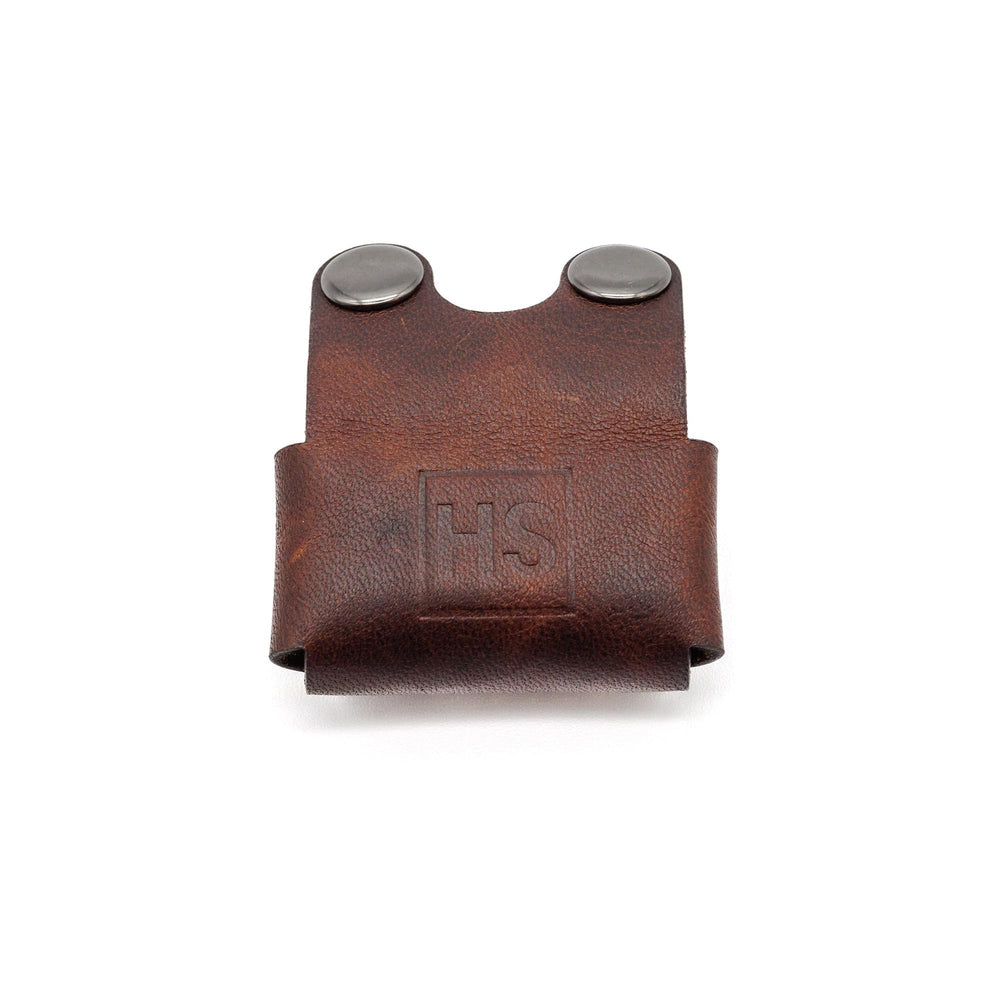 Henson Shaving brown leather head cover fits AL13 and Ti22 for safe storage.