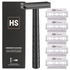 Henson Shaving Razor jet black body shot for premium grooming experience