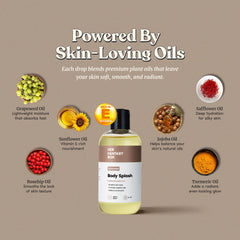 Her Fantasy Box body oil pump dispense shows fragrance-free moisturizing routine.