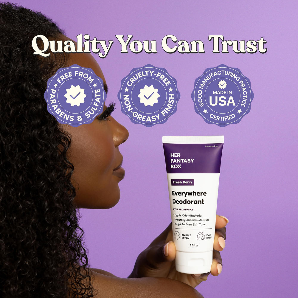 Her Fantasy Box probiotic-infused formula shown with berry aroma.