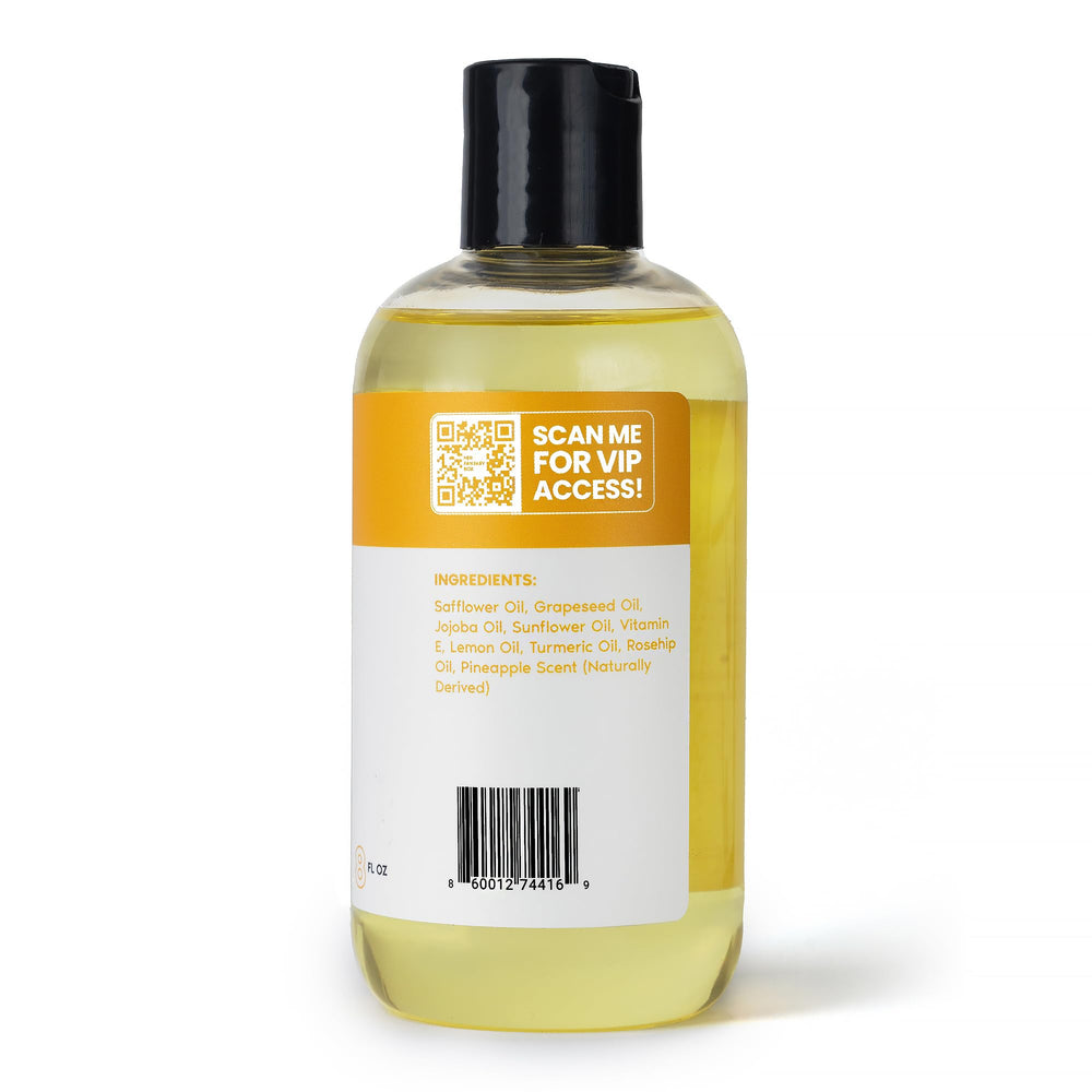 Her Fantasy Box luxury body oil closeup suggests nourishing moisture
