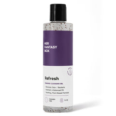Her Fantasy Box Refresh bottle with gentle cleansing for sensitive areas.