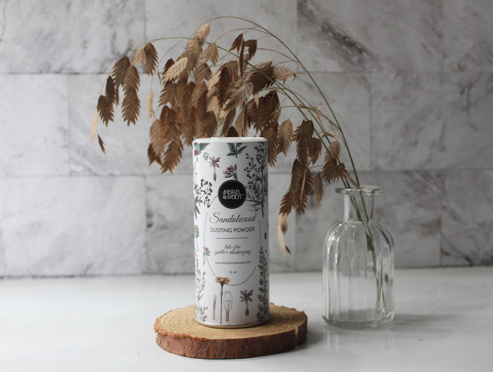 Herb & Root Sandalwood powder texture demonstrates smooth, easy application.
