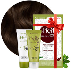 Herb Speedy Color Cream dark brown bottle shows quick, even color application.