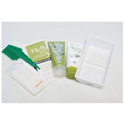 Herb Speedy Color Cream Soft Black ingredients highlight herbal blend benefits.