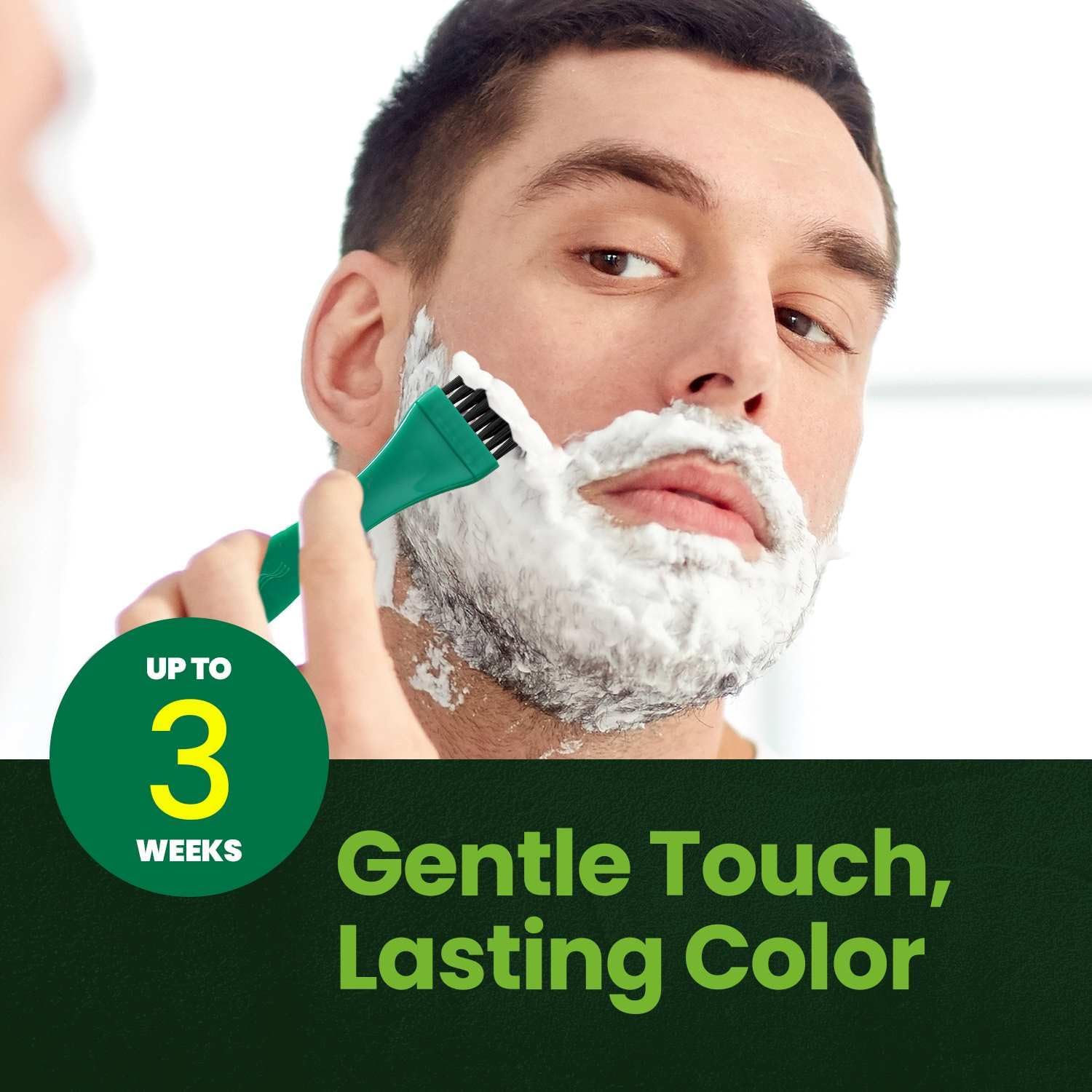 Odorless dye application on facial hair with Herb Speedy