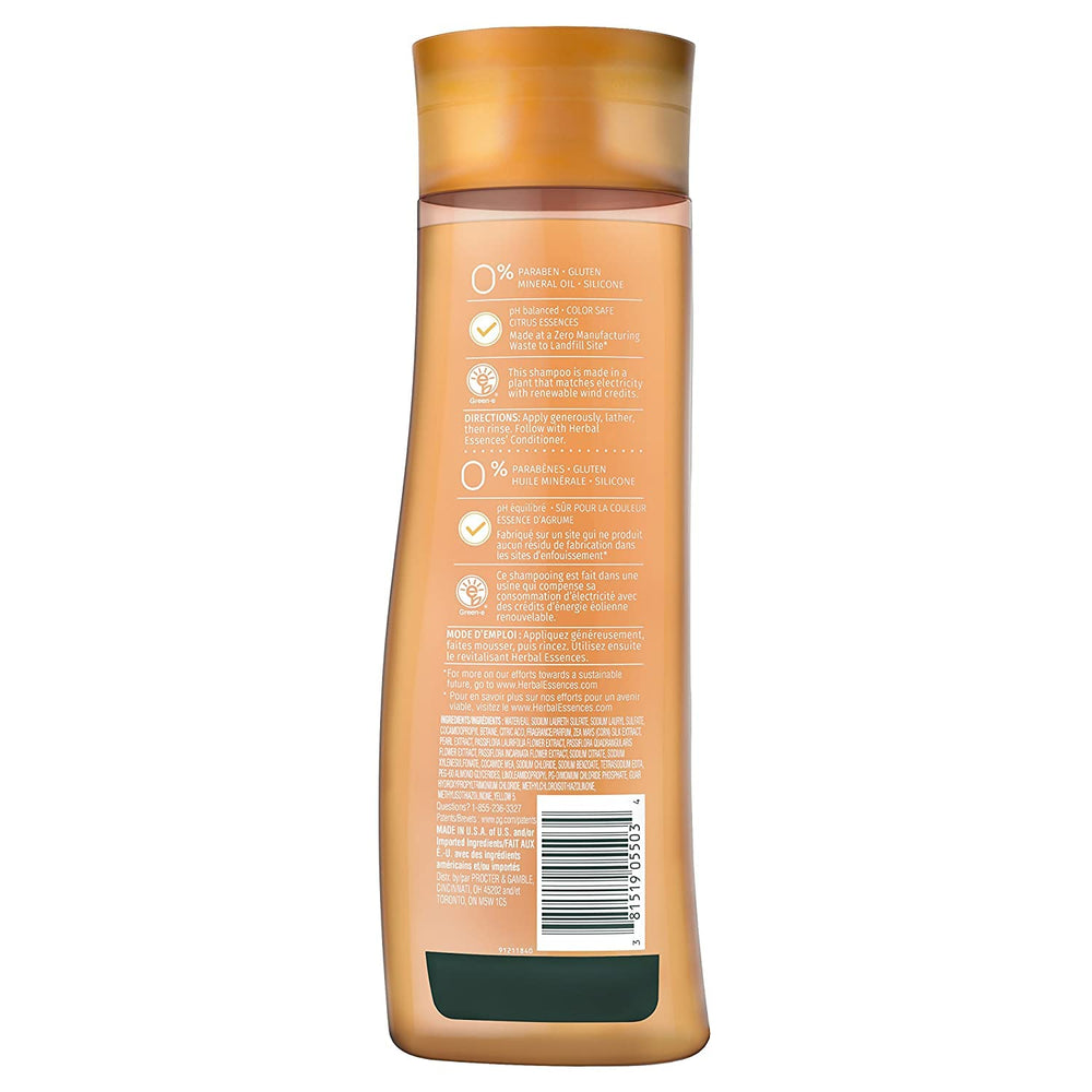 Herbal Essences Body Envy bottle closeup highlights light airy texture.