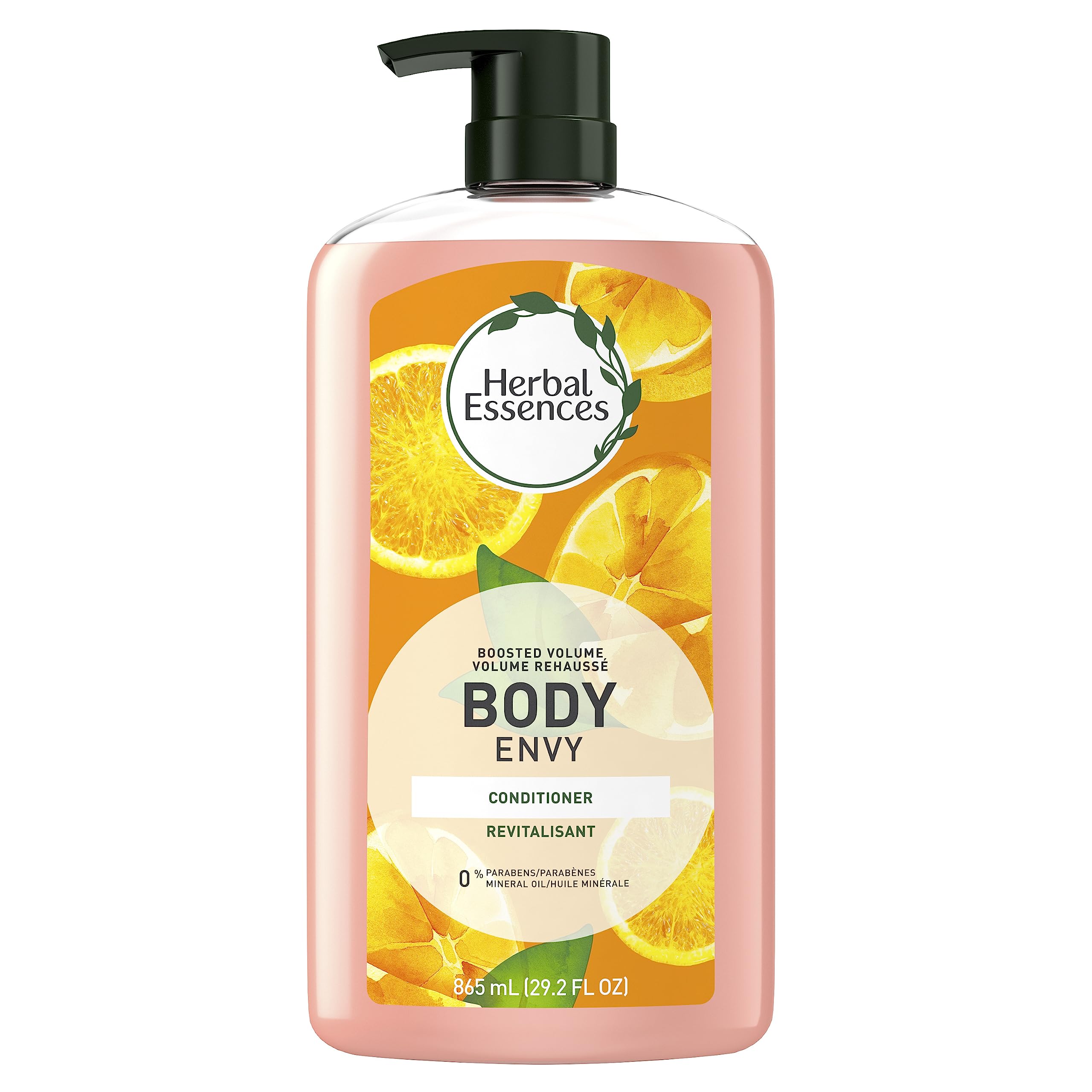 Herbal Essences Body Envy recyclable bottle packaging highlighting eco-friendly design.