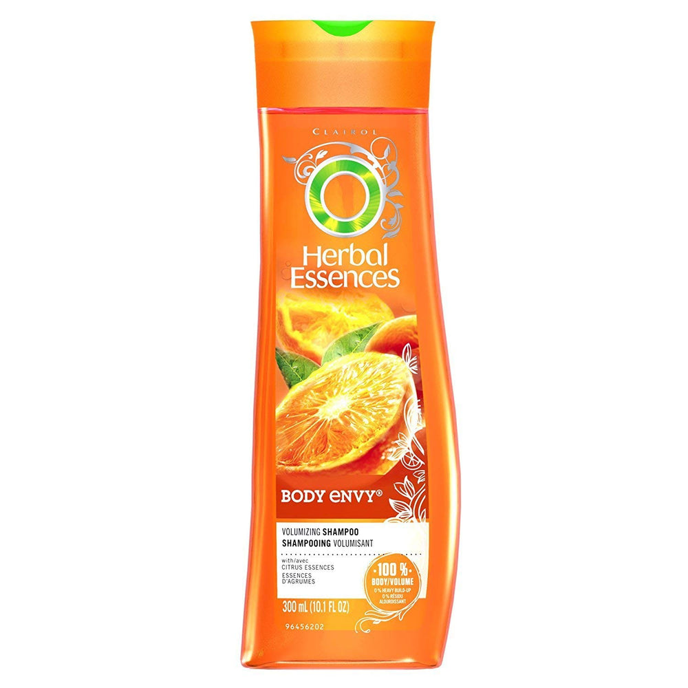 Herbal Essences Body Envy shampoo bottle front promotes lightweight lift for fine hair.