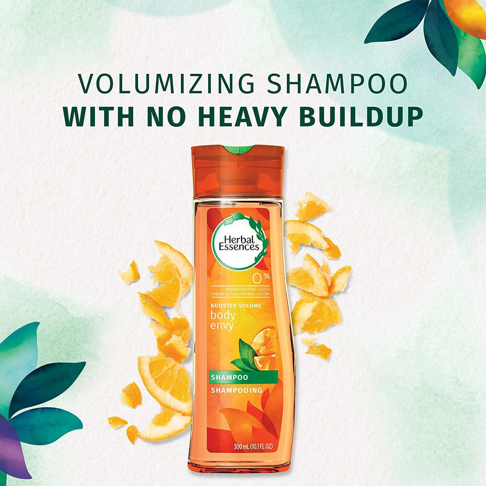 Herbal Essences Body Envy result image shows noticeable hair bounce and vitality.