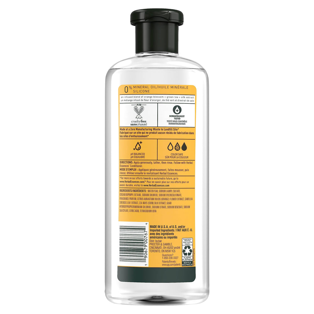 Herbal Essences Orange Citrus Blossoms creates rich lather for volumizing cleanse