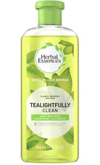 Herbal Essences Tea-Lightfully Clean shampoo bottle highlighting a gentle clarifying formula for fresh, lightweight hair