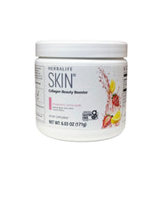 Herbalife SKIN Collagen Strawberry Lemonade bottle—potential skin elasticity support with Verisol