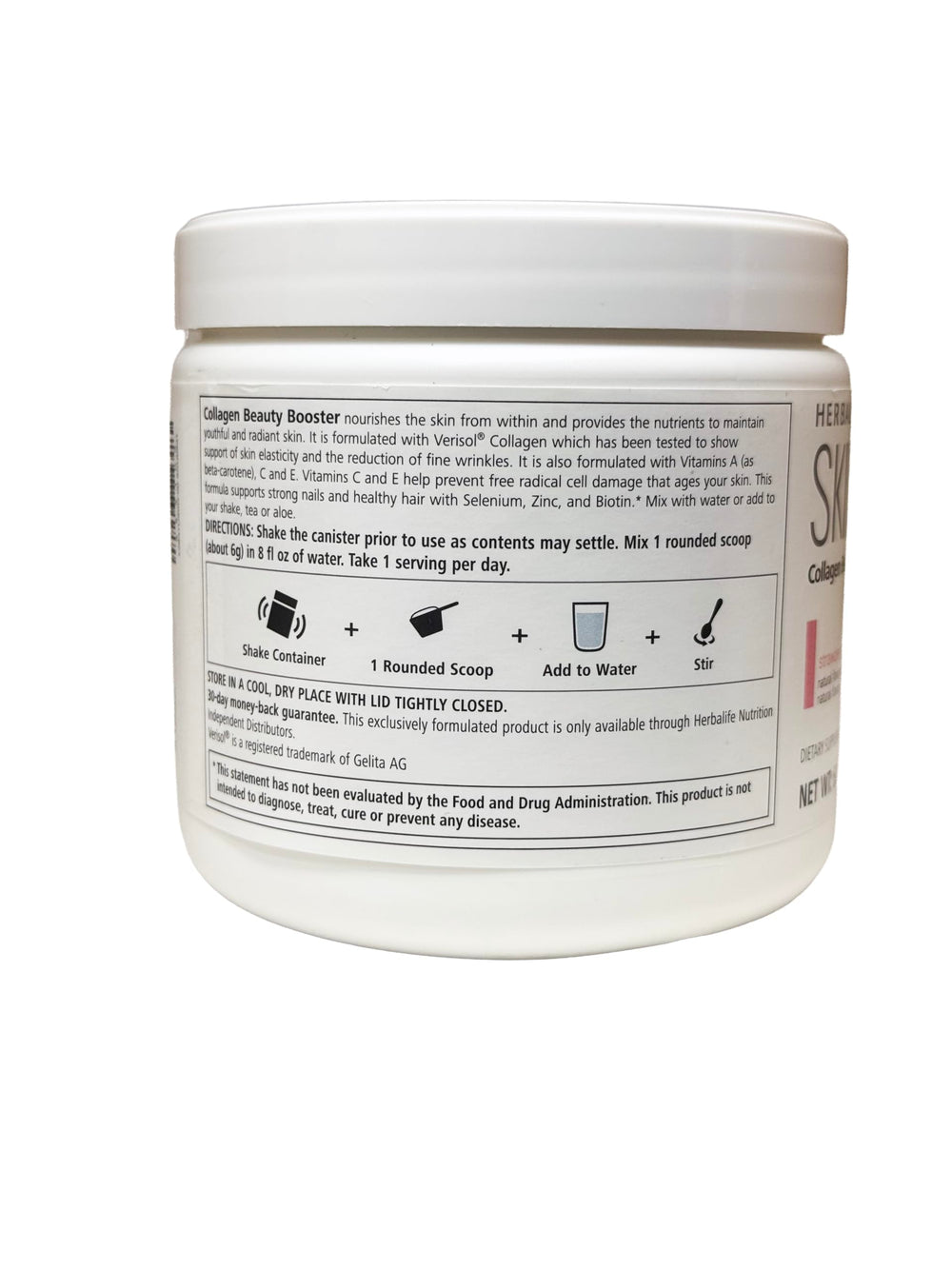 Herbalife SKIN Collagen Strawberry Lemonade glass—enjoyable beverage for radiant skin
