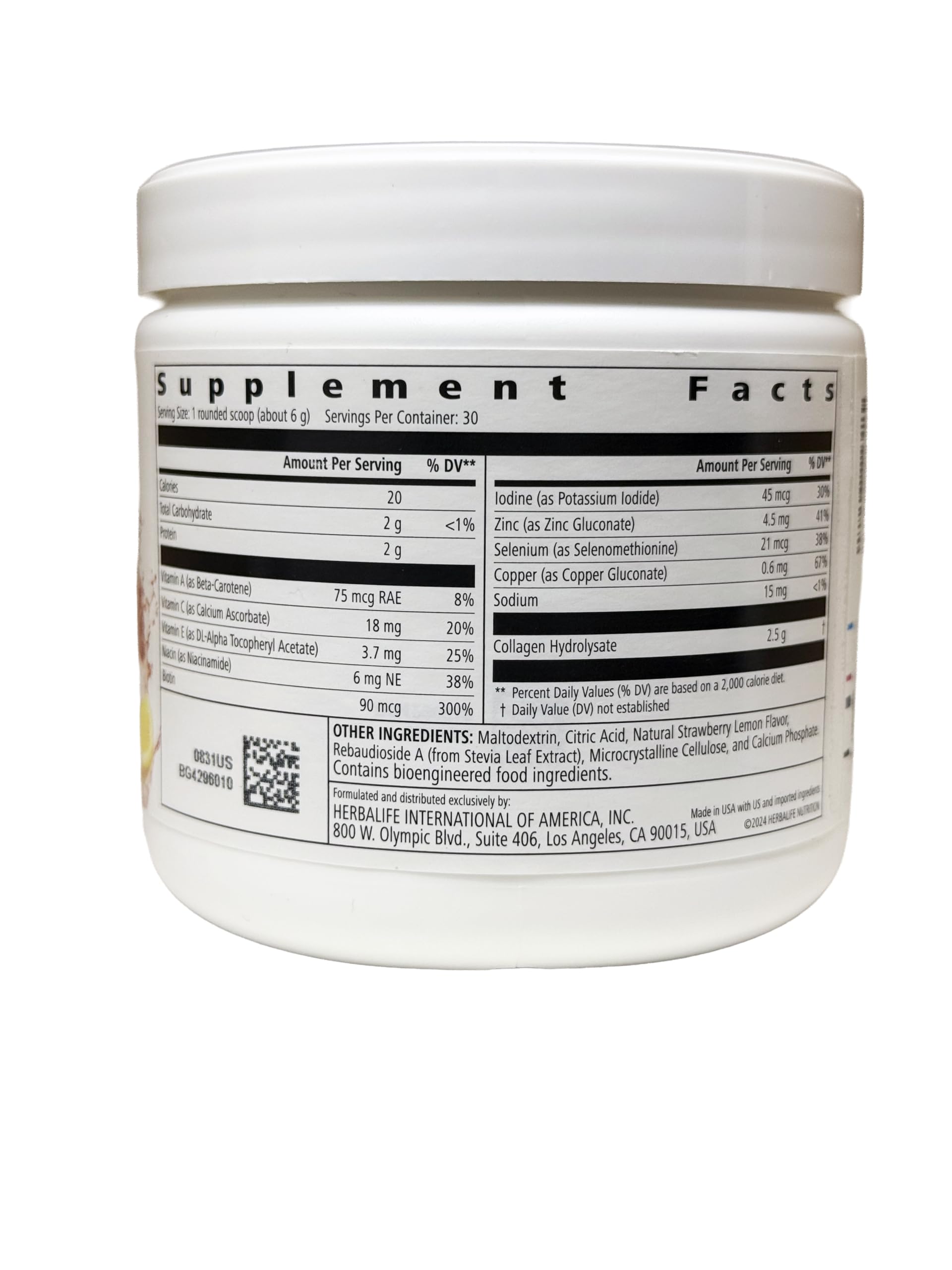 Herbalife SKIN Collagen Strawberry Lemonade pour—simple daily collagen intake for nourishing skin