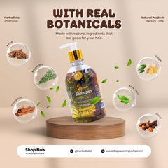 HERBALISTA Viral Shampoo bottle pour captures easy, daily application for refreshingly clean hair.