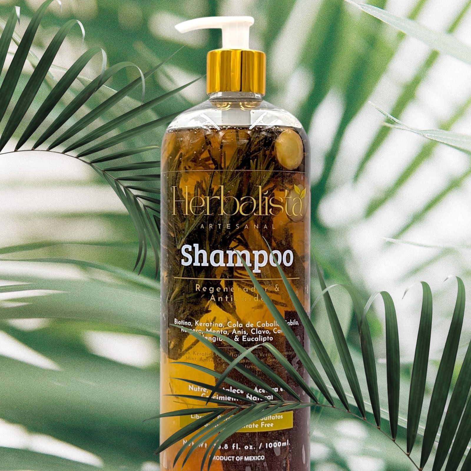 HERBALISTA Viral Shampoo eucalyptus fragrance close-up highlights cooling, refreshing scalp feel.