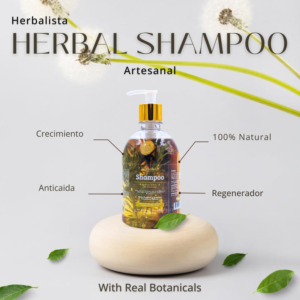 HERBALISTA Viral Shampoo wet hair after wash shows natural shine and resilience.