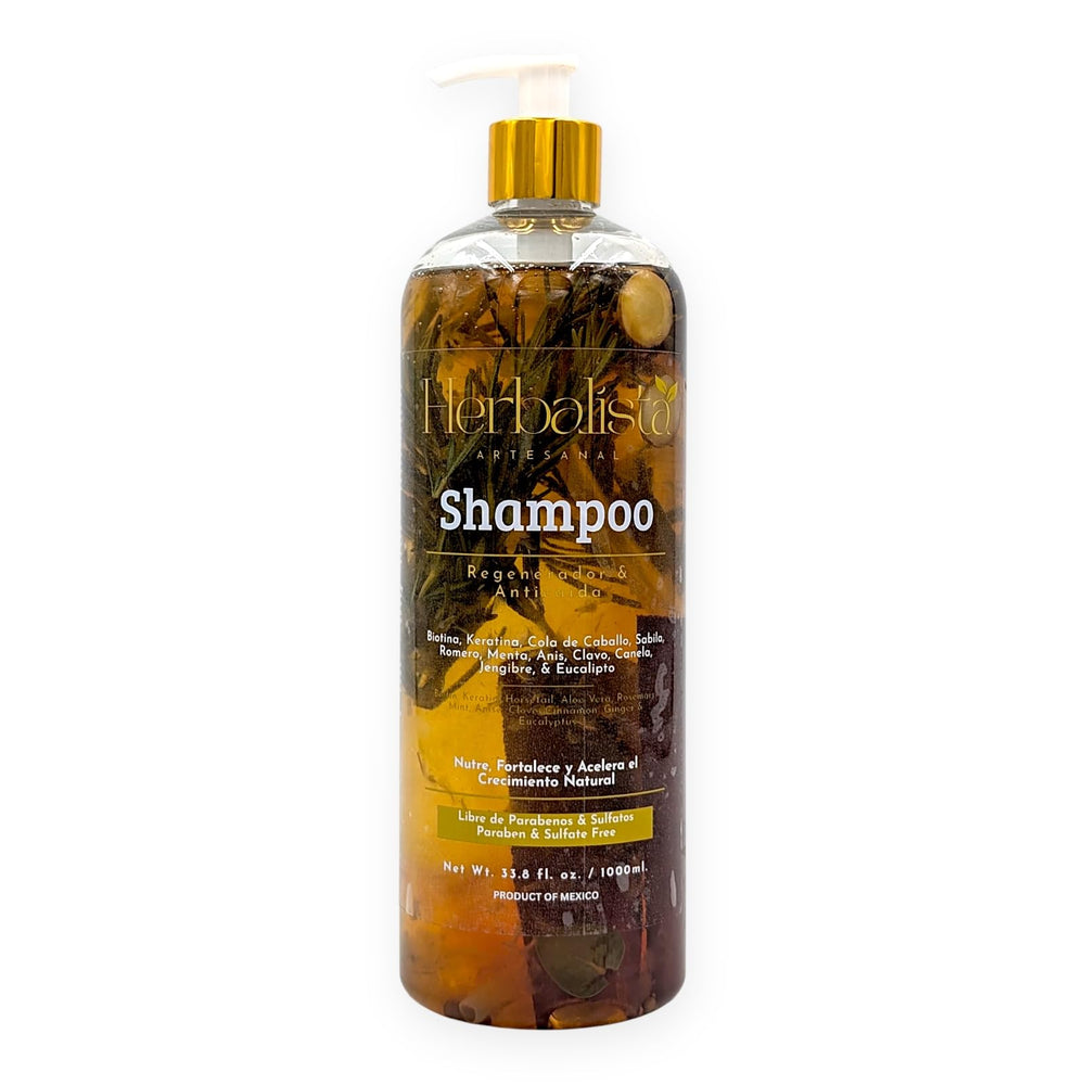 HERBALISTA Viral Shampoo handcrafted label emphasizes small-batch, clean beauty values.